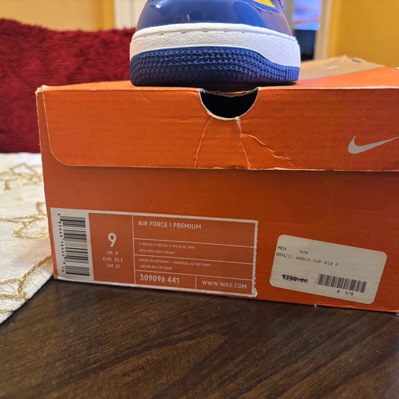 Vintage AF1 Brazil 🇧🇷 Size 9 New in Box - Picture 10 of 16